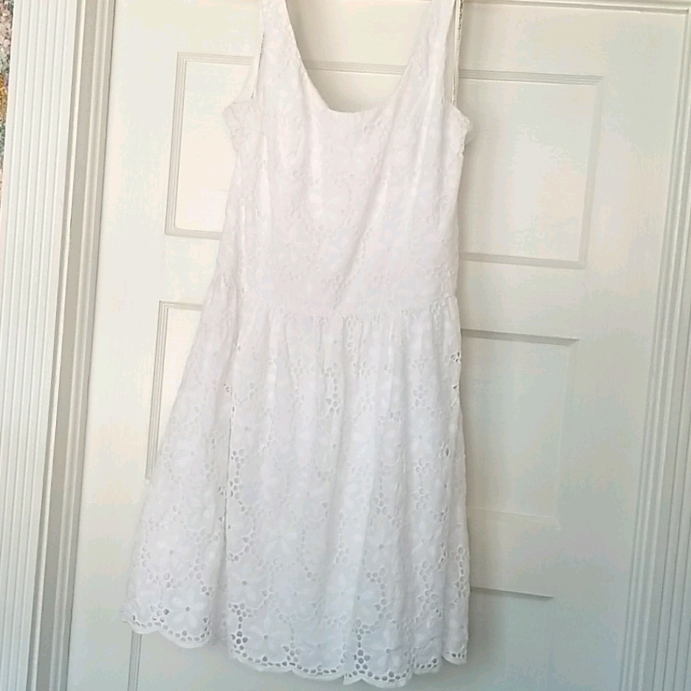 Lilly Pulitzer Calhoun white eyelet dress